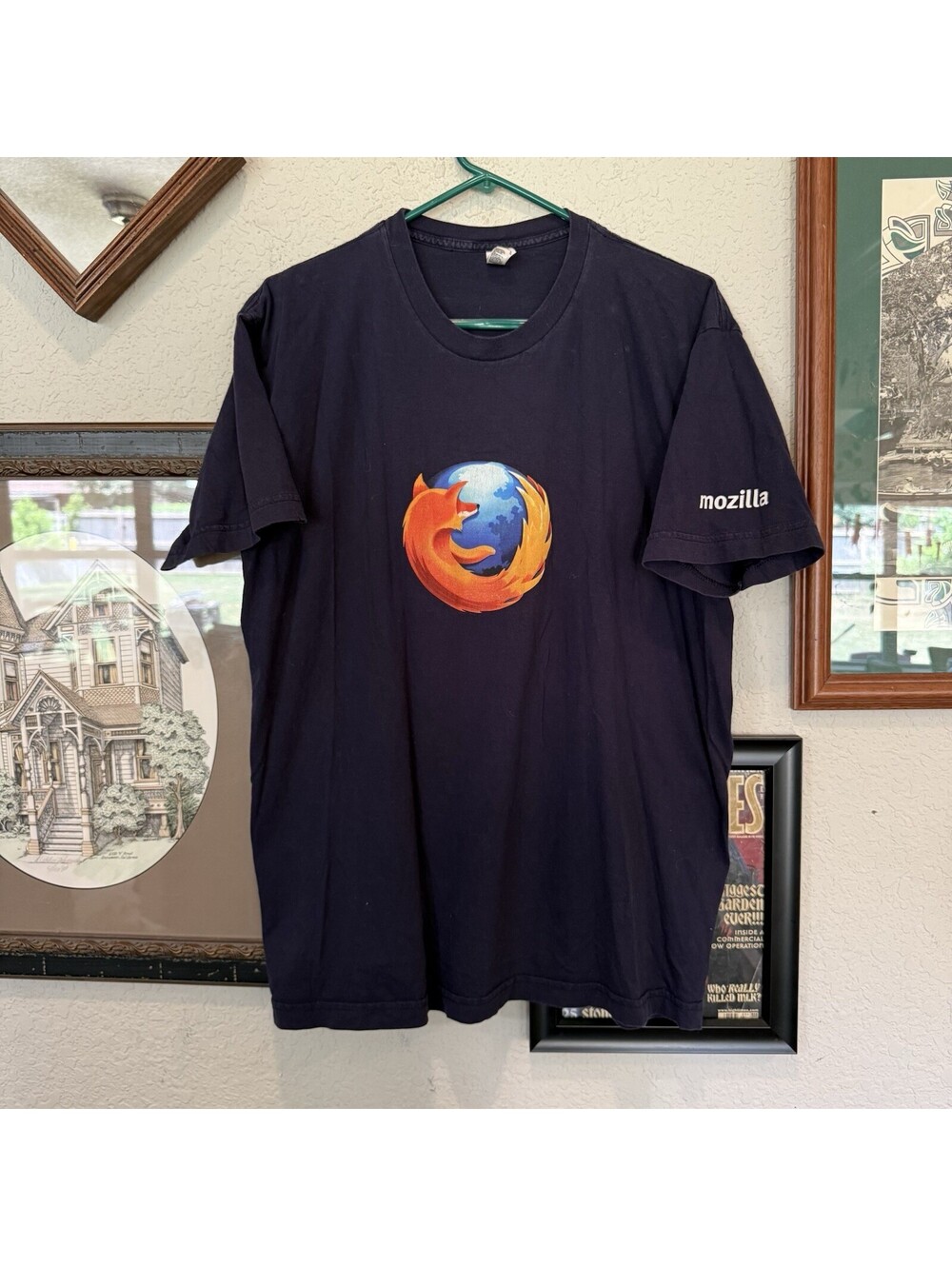 Vintage 00s RARE Mozilla Firefox Internet Browser Tech Men’s Shirt Size XL